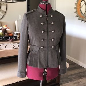 Apt. 9 Women's Military-Style Peplum Jacket in Gray